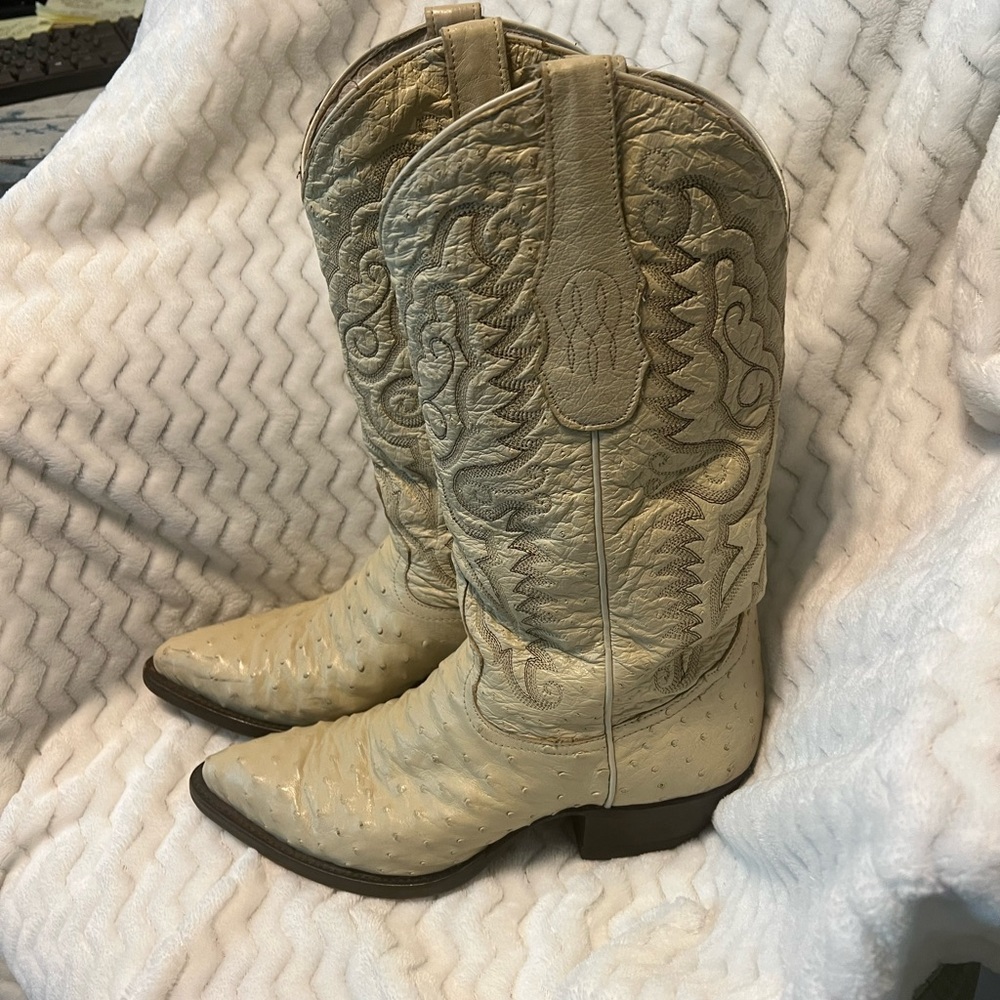 Tony Lama Ostrich Cowboy Boots
